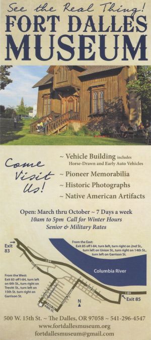 Fort Dalles Museum brochure thumbnail
