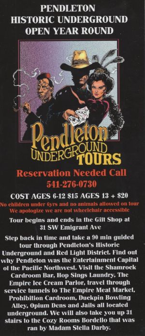 Pendleton Underground Tours brochure thumbnail
