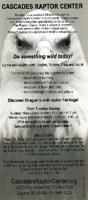 Cascades Raptor Center brochure thumbnail