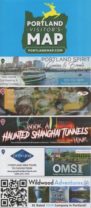 Portland Visitor's Map brochure full size