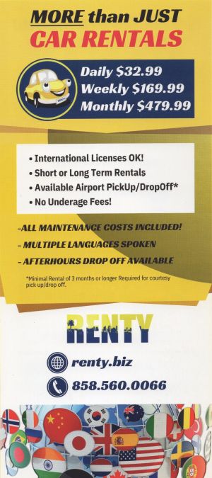 Renty Car Rental brochure thumbnail