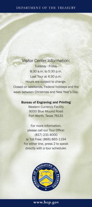 Bureau of Engraving & Printing brochure thumbnail