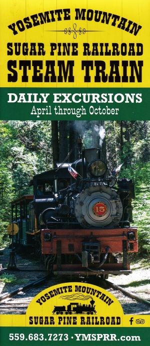 Yosemite Mtn Sugar Pine Railroad brochure full size