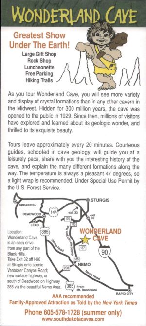 Wonderland Cave brochure thumbnail