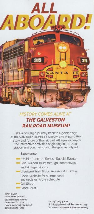 Galveston Railroad Museum brochure full size