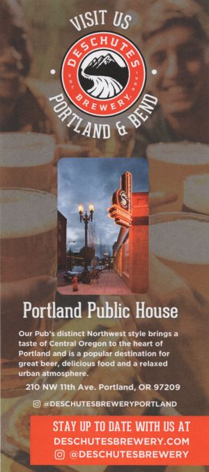 Deschutes Brewery Portland Pub brochure full size