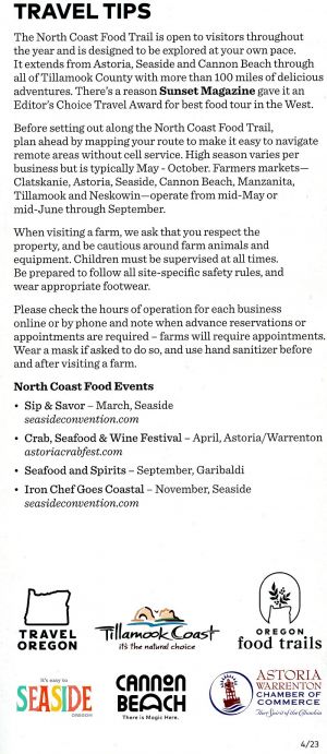 North Coast Food Trail brochure thumbnail