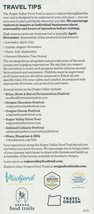Rogue Valley Food Trail brochure thumbnail