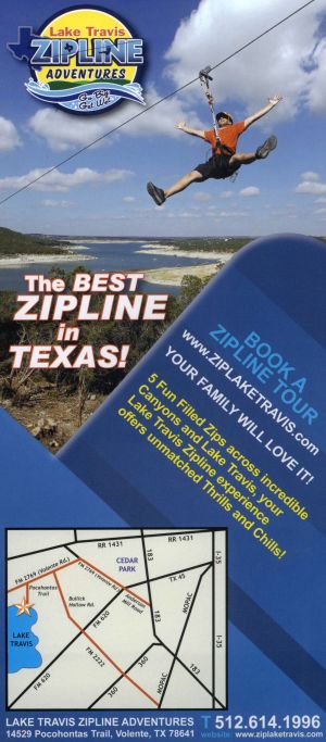Lake Travis Ziplines brochure full size