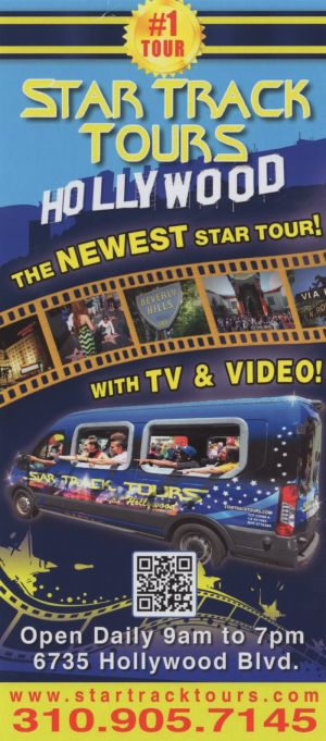 Star Track Tours Hollywood brochure full size