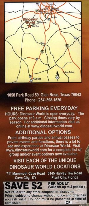 Dinosaur World brochure full size
