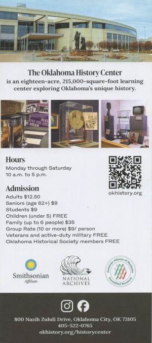 Oklahoma History Museum brochure thumbnail