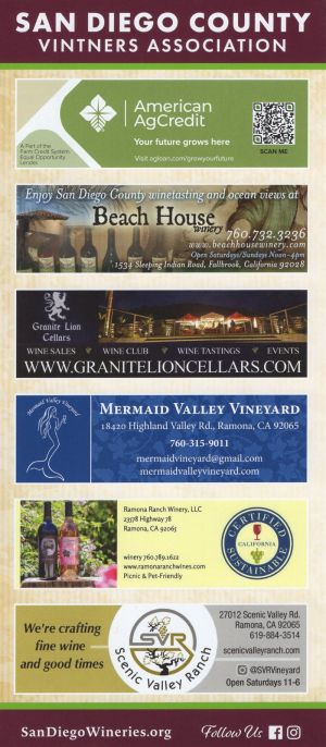 San Diego County Vintners Assn brochure thumbnail