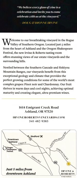 Irvine & Roberts Vineyards brochure thumbnail