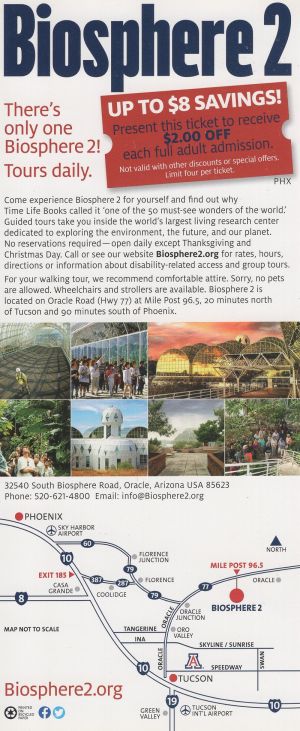 UofA Biosphere 2 brochure thumbnail