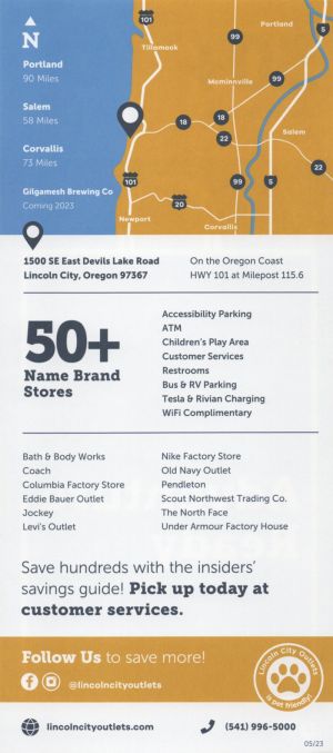 Lincoln City Outlets brochure thumbnail