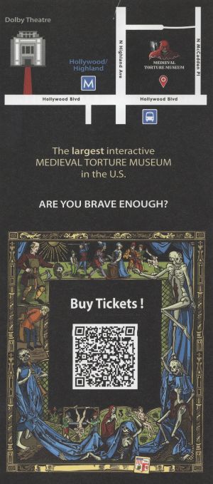 Medieval Torture Museum brochure full size