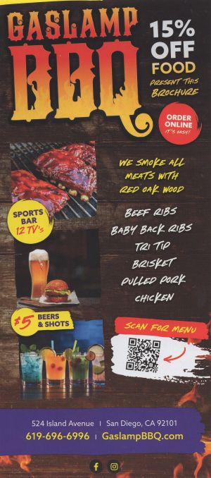 Gaslamp BBQ brochure thumbnail