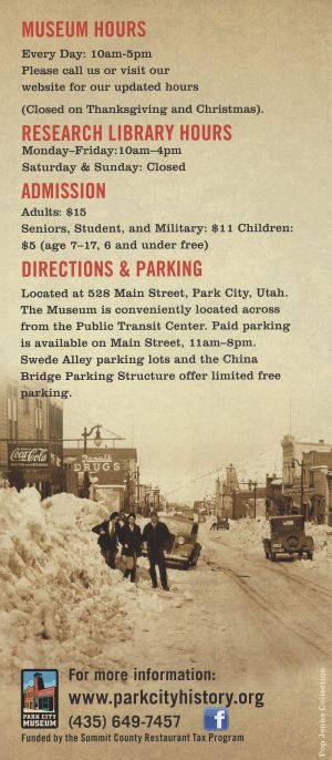 Park City Museum brochure thumbnail