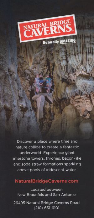 Natural Bridge Caverns brochure full size