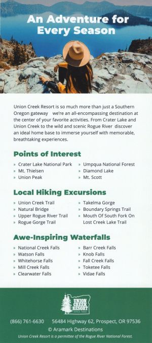 Union Creek Resort brochure thumbnail