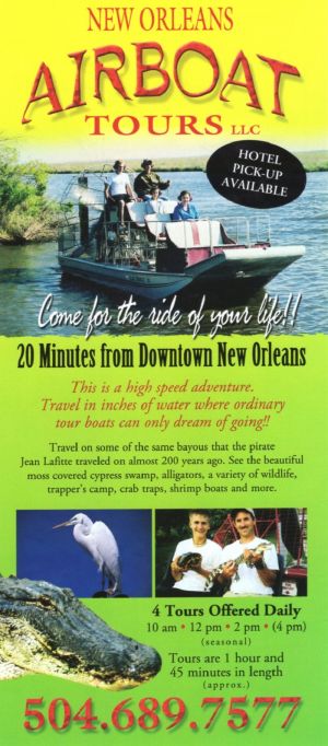 New Orleans Airboat Tours brochure thumbnail