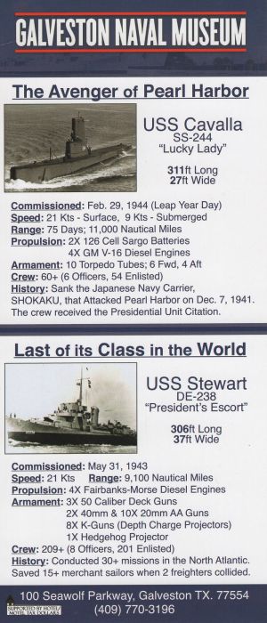 Galveston Naval Museum brochure thumbnail