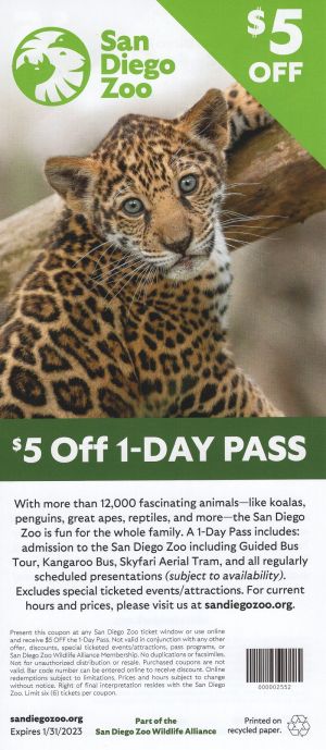 San Diego Zoo Discount Coupon brochure thumbnail