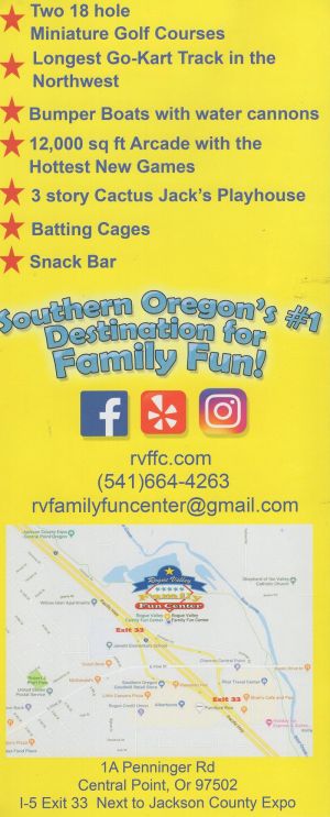 Rogue Valley Family Fun Center brochure thumbnail