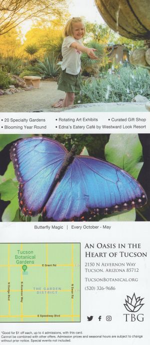 Tucson Botanical Gardens - General Rack Card brochure thumbnail
