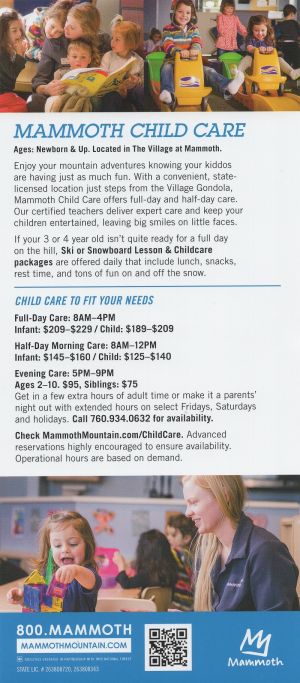 Mammoth Child Care brochure thumbnail