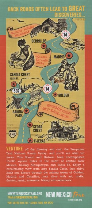 Turquoise Trails Map brochure thumbnail