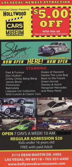 Hollywood Cars Museum brochure thumbnail