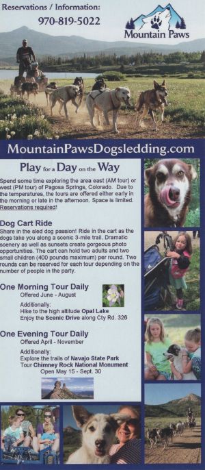 Dog Sled/Cart Rides brochure thumbnail