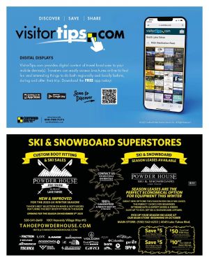 Lake Tahoe Winter Visitor Fun Map brochure thumbnail