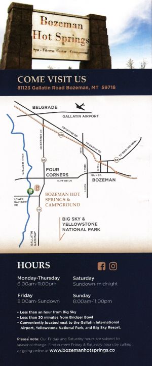 Bozeman Hot Springs Spa brochure thumbnail