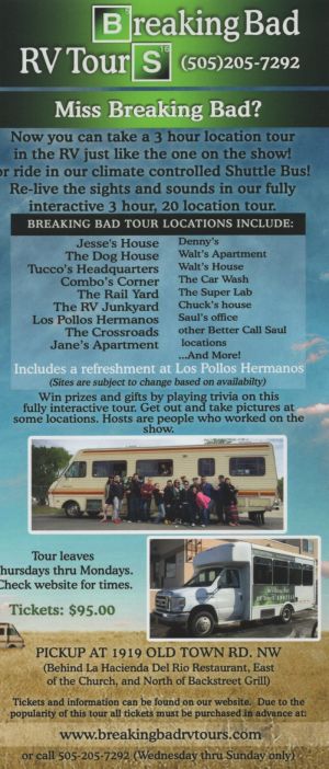 Breaking Bad RV Tours brochure thumbnail