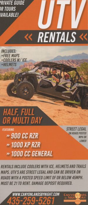 UTV Rentals brochure thumbnail
