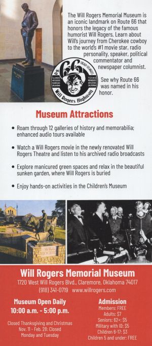Will Rogers Memorial  Museums brochure thumbnail