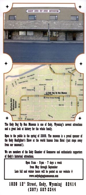 Cody Dug Up Gun Museum brochure thumbnail
