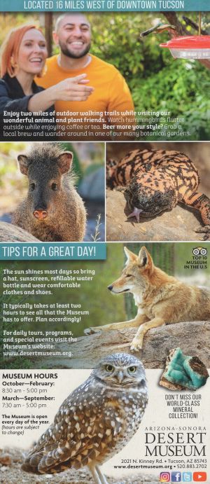 Arizona-Sonora Desert Museum brochure thumbnail