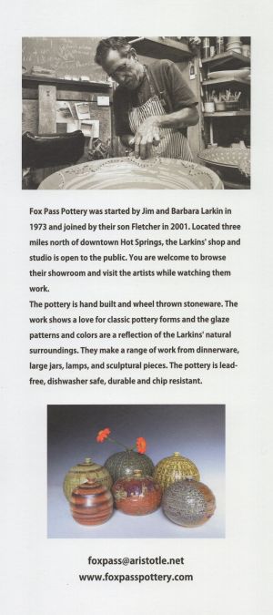 Fox Pass Pottery brochure thumbnail