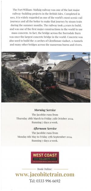 Jacobite Steam Train brochure full size