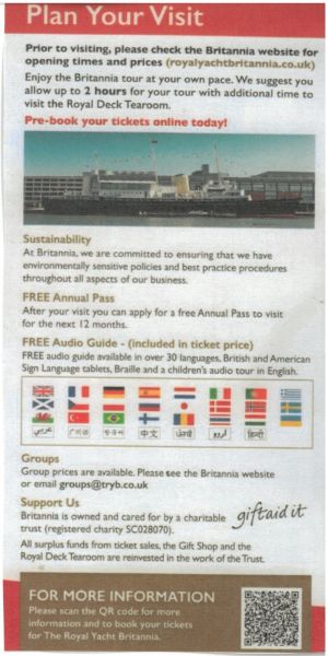 Royal Yacht Britannia brochure thumbnail