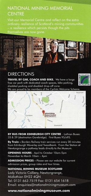 National Mining Museum Scotland brochure thumbnail