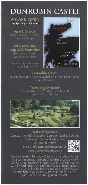 Dunrobin Castle brochure full size