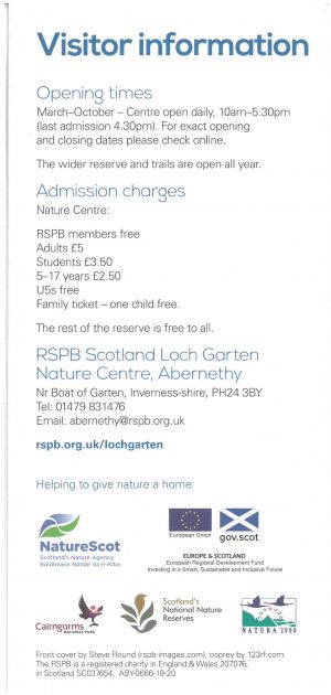 RSPB Loch Garten brochure full size