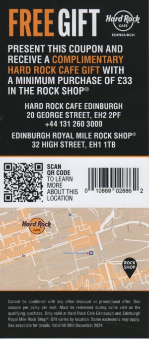 Hard Rock Cafe Edinburgh brochure thumbnail