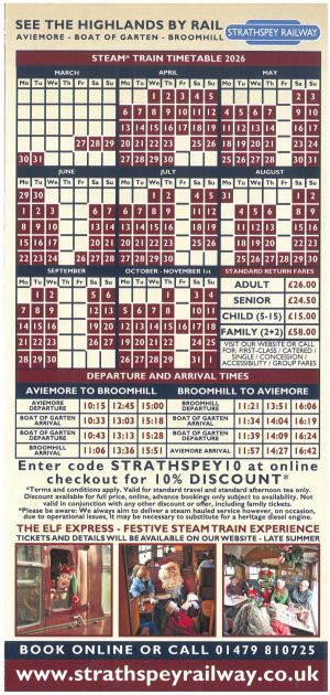 Strathspey Railway brochure thumbnail