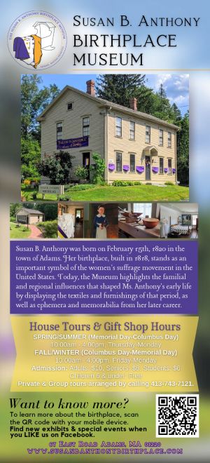 Susan B. Anthony Birthplace Museum brochure thumbnail